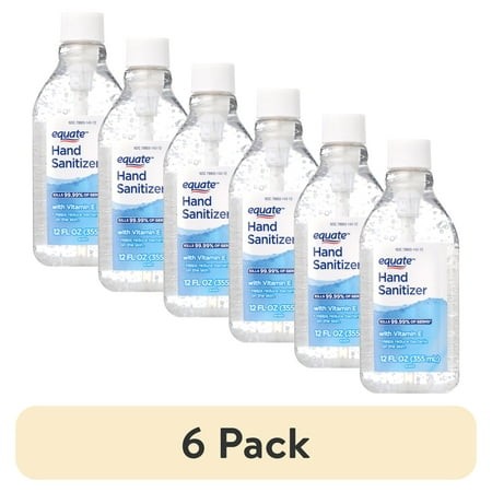 (6 Pack) Equate Hand Sanitizer with Vitamin E  12 Fl Oz