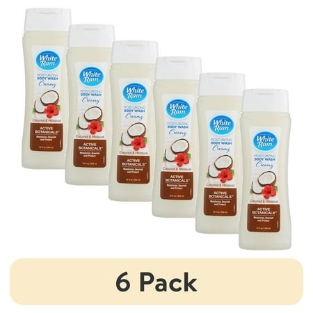 (6 Pack) White Rain Creamy Moisturizing Body Wash  Coconut & Hibiscus  12 Fl Oz