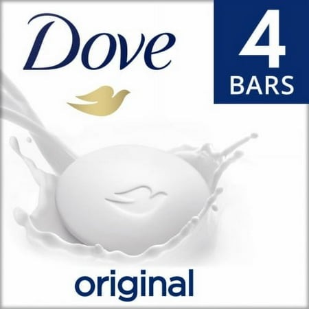 Dove Beauty Bar Soap for Soft Smooth Skin Original with 1/4 Moisturizing Cream 3.75 Oz