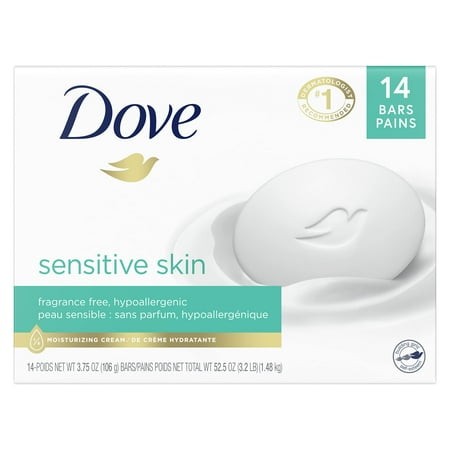 Dove Beauty Bar More MMF7 Moisturizing Than Bar Soap for Softer Skin  Fragrance-Free  Hypoallergenic Beauty Bar Sensitive Skin with Gentle Cleanser 3.