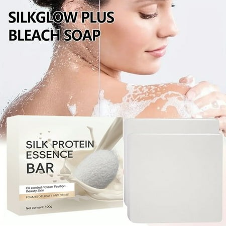 Silk Milk Soap Bar - Exfoliating Moisturizing with Milk Extract  Silk Protein for Sensitive Skin - Brightens Dark Spots  Gentle Cleanser for Body Face