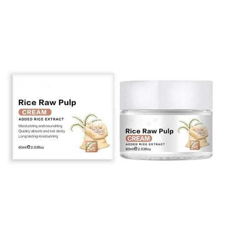 Xaoyunyn Natural Rice Puree Face Cream with Light Texture for Moisturizing Water Locking Soothing Repair and Brightening Sensitive Skin with Natural N