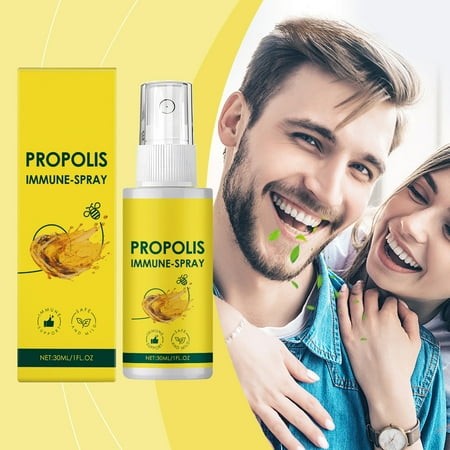 Laxazopa Propolis Mouth Freshener Spray - 30ml Breath Refresher with Mint & Sea Salt  Alcohol-Free Oral Care