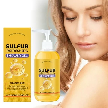 Sulfur Body Wash  Purifying Sulfur Body Wash Cleanser  Refresh-Deep Cleansing for a Clear & Moisturizes Skin Enjoy a Soothing Shower Experience  Gentl