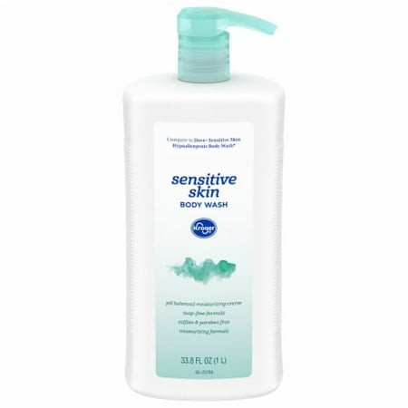 KR Body Wash for Sensitive Skin PH Balanced with Moisturizing Creme Formula 33.8 Fl Oz - Pack of 2