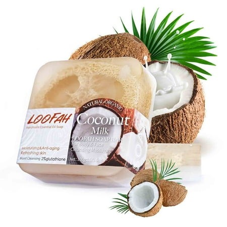 SUBhealth Goat Milk Organic Bar Soap Moisturizing Soap Made from Natural Oil | Hair Hand Face Body Bath Wash | Skin Care Cleanser Shampoo