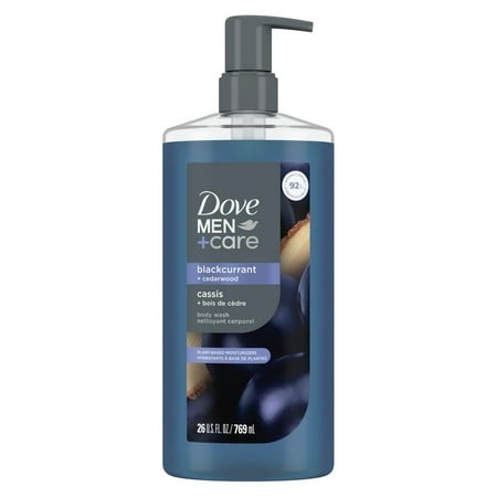 DOVE MEN + CARE Body HYZ01 Wash Blackcurrant to Rebuild Skin in the Shower with Plant-Based Cleansers and Moisturizers 26 Fl Oz