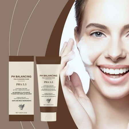 Moisturizing Facial Cleanser 120g – Gentle  Hydrating Face Wash with Vitamin C for Sensitive Skin  Deep Cleansing  Oil Control  Brightens Skin Tone 