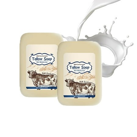 Beef Tallow Soap Bar – Natural Grass Fed Tallow Soap Unscented – Moisturizing Face & Body Wash Great for Eczema  Dry  Itchy  Sensitive Skin – Ha