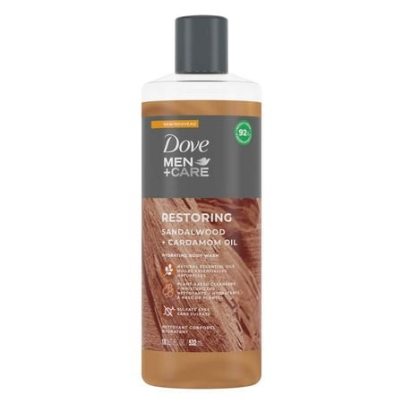 Dove Men+Care Restoring Body Wash - Sandalwood + Cardamom Oil - 18 Oz- Pack of 2