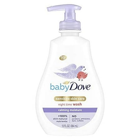 Baby Dove Sensitive Skin Care Baby Wash for a Calming Baby Bath Wash Calming Moisture Hypoallergenic and Tear-Free  Washes Away Bacteria 13 Oz