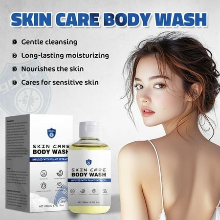 YSGFHGJW Botanical Care Body Wash – Sensitive Skin  Deep Moisturizing  Plant Extracts  200ml/6.76oz  Sulfate-Free  Vegan  Hypoallergenic  Natural Fo