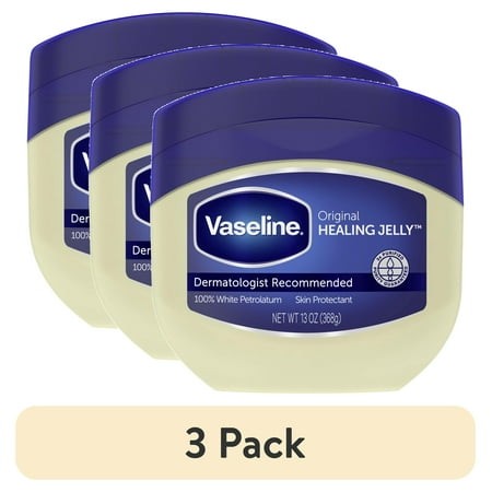 (3 Pack) Vaseline Petroleum Jelly Skin Care for Dry Skin and Eczema Relief Original 100% Pure Petroleum Jelly  13 Oz