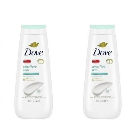 Dove Sensitive Skin Beauty Body Wash 11 Oz (Pack of 2)