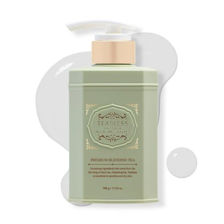 TEABLESS Herb Black Tea BCA3 Body Wash  Hydrating Vegan Body Cleanser for Sensitive Skin  Daily Moisturizing Shower Gel  Fragrance Free Bubble Bath  S