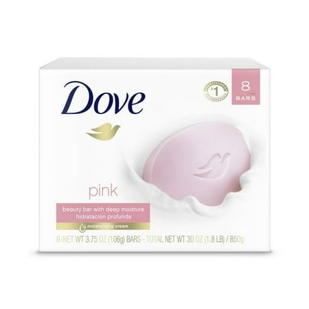 Dove Beauty Bar Women S Bath Soap Gentle Pink Rosa Moisturizing All Skin  3.75 Oz 8 Bars