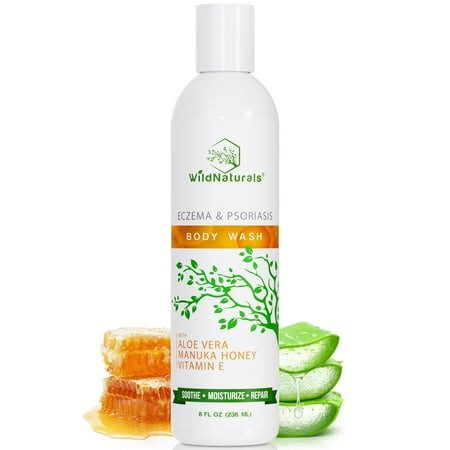 Wild Naturals Organic Body Wash â€“ Moisturizing & Exfoliating Wash for Sensitive  Dry  Itchy Skin â€“ Hydrating Hypoallergenic Body Wash fo