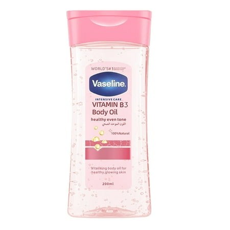 Deals! Vaseline Intensive Care Vitamin B3 for Glowing Skin 1 Count Body Gel Oil Body Oil Made with 100% Pure Cocoa Butter + Replenishing Oils 6.8 Fl O