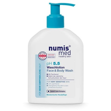 Numis Med PH 5.5 DMF15 Face and Body Wash for Sensitive Skin  Vitamin B5-Enriched Moisturizing Body Wash for Dry Skin  PH Balanced Bath Wash for Men a