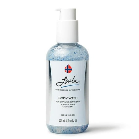 Geir Ness Laila Body AKF18 Wash - Nourishing and Moisturizing Shower Gel - with Vitamin a and E - for Dry and Sensitive Skin - Rich and Fragrant Body 