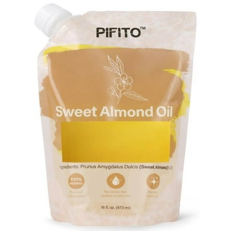 Pifito Sweet Almond Oil MZF22 (16 Oz) for Soap Making │ Premium 100% Pure and Natural Carrier Oil for Essential Oils  Skin Care  Hair and Body Oil  