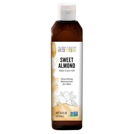 Aura Cacia Natural Skin DMF15 Care Oil Sweet Almond - 16 Oz  2 Pack