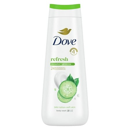 Dove Body Wash for Women Moisturizing Refresh Cucumber & Green Tea Cleanser All Skin  20 Oz  Pack of 1