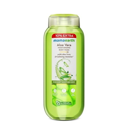 MAMAEARTH Aloe Vera Moisturizing DMF15 Body Wash | Deep Hydration & Soft Skin | Long-Lasting Fragrance | Gentle Daily Cleanser for All Skin Types | 9.