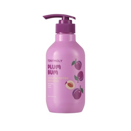 TONYMOLY Plum Bum Peptide MZF22 Hydrating Body Wash - Moisture-Rich Cleanser with Plum Extract  Peptides & Glycerin for Soft  Smooth  Refreshed Skin -
