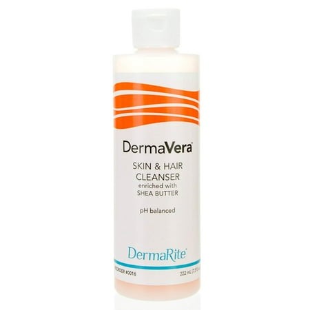 DermaVera Skin & Hair Cleanser - Shampoo and Body Wash with Moisturizing Shea Butter  PH Balanced - 7.5 Oz.  Count