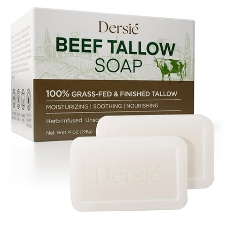 Tallow Soap Bar MZF22 for Skin: Organic Tallow Soap for Face & Body with 100% Grass-Fed & Finished - Gentle Moisturizing Body Wash for Dry  Sensitive 