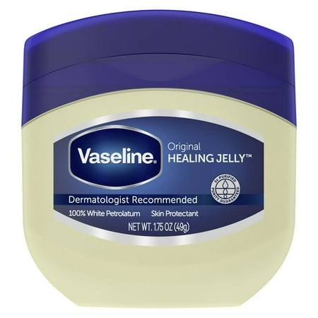 Vaseline 100% Pure Petroleum Jelly Original Unscented Body Moisturizer for All Skin Dryness  1.75 Oz(2 Packs)