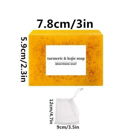 【3PCS】Lemon Turmeric & Kojic Acid Soap Bar  Face & Body Wash  Dark Spot Reducer  Daily Skin Cleanser Sets for Acne-prone Skin  Moisturizing Gentle