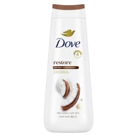Dove Body Wash for Women Moisturizing Restore Coconut & Cocoa Butter   20 Oz