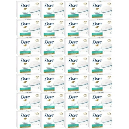 Dove Sensitive Skin Micellar Beauty Bar Soap  100 Gram / 3.5 Ounce (Pack of 28) Imported Version