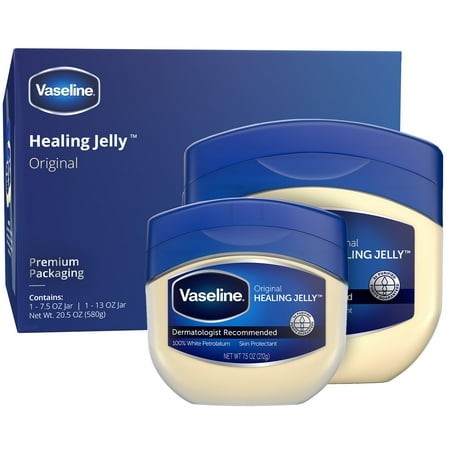 Vaseline Petroleum Jelly  Dermatologist Recommended  Original  100% White Petrolatum  Deep Moisturizer  Relieves Dull  Dry Skin  Soothing & Gentle  13