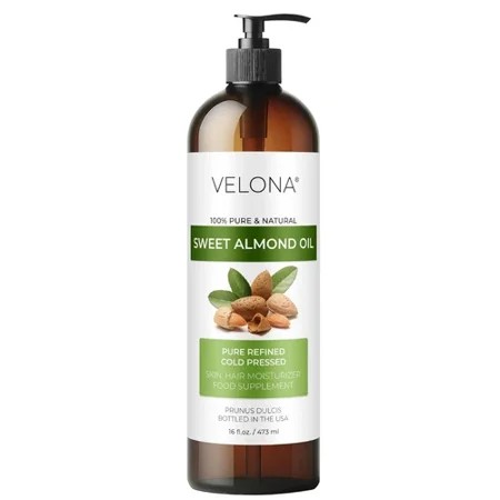 Velona Sweet Almond Oil - 16 Oz | 100% Pure and Natural Carrier Oil | Refined  C
