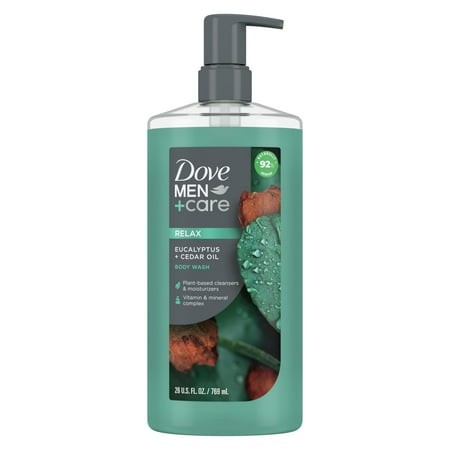 Dove Men+Care Body Wash Eucalyptus + Cedar Oil to Rebuild Skin in the Shower with Plant-Based Cleansers and Moisturizers 26 Oz C13