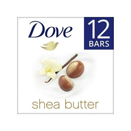 Pack of 2 Dove Moisturizing Gentle Beauty Bar Soap for All Skin Type  Shea Butter & Vanilla  3.75 Oz (12 Bars)
