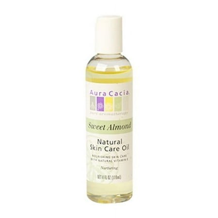 Aura Cacia Natural Pure Skin Care Oil  Sweet Almond - 16 Oz  6 Pack