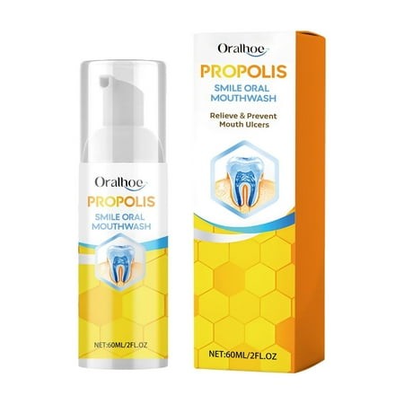Guoxxzi Propolis Smile Oral Mouthwash  Bee Propolis Mouthwash Teeth Total Care Mouthwash  60ml Propolis Oral Mouthwash  Mouth Spray Fresh Breath  Refr