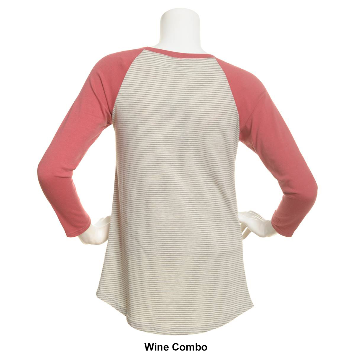 Juniors Poof! Mini Stripe Baseball Tee Sweet Mint thumbnail