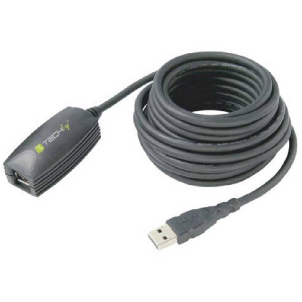 Techly SuperSpeed USB3.0 Active Extension Cable 5m Black ICUR3050