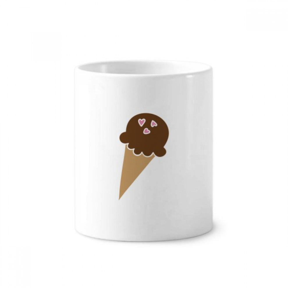 Peanut Chocolate Sweet Ice Cream Toothbrush Pen Holder Mug White Ceramic Cup 12oz