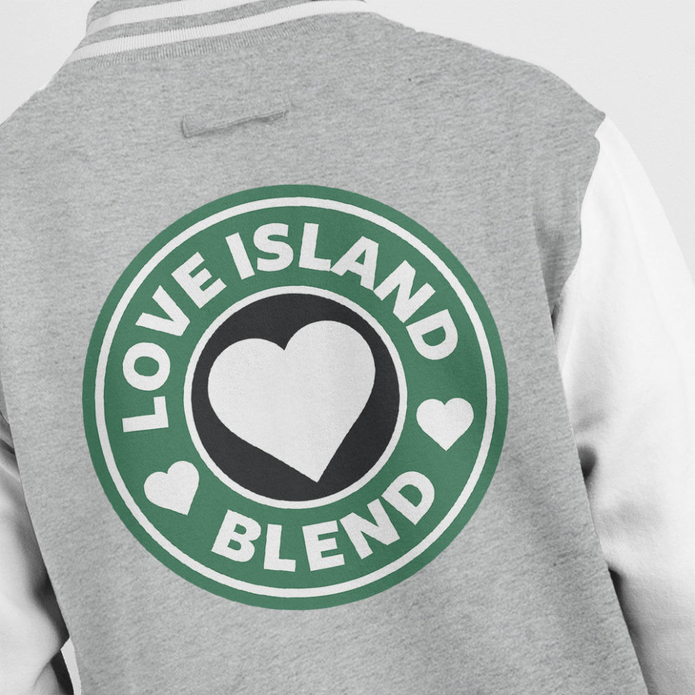 (X-Large (12-13 Yrs)) Love Island Blend Starbucks Logo Kid's Varsity Jacket thumbnail