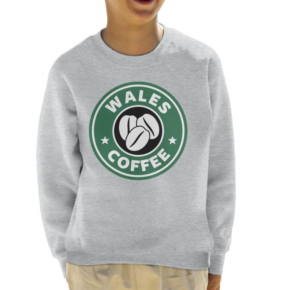 (X-Large (12-13 Yrs)) Wales Coffee Starbucks Kid's Sweatshirt