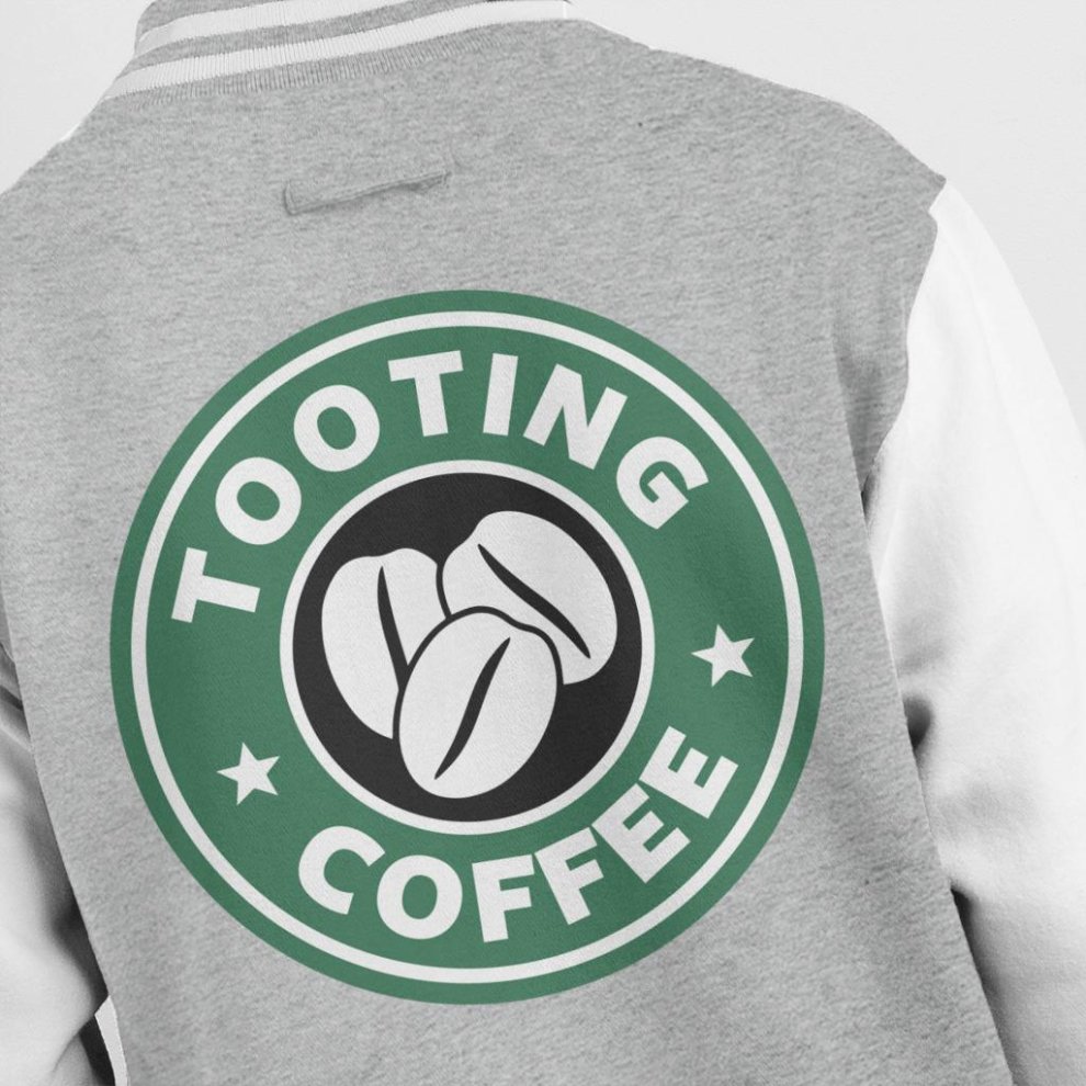 (X-Large (12-13 Yrs)) Tooting Coffee Starbucks Kid's Varsity Jacket thumbnail
