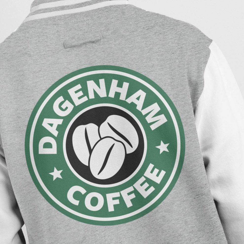 (X-Large (12-13 Yrs)) Dagenham Coffee Starbucks Kid's Varsity Jacket thumbnail