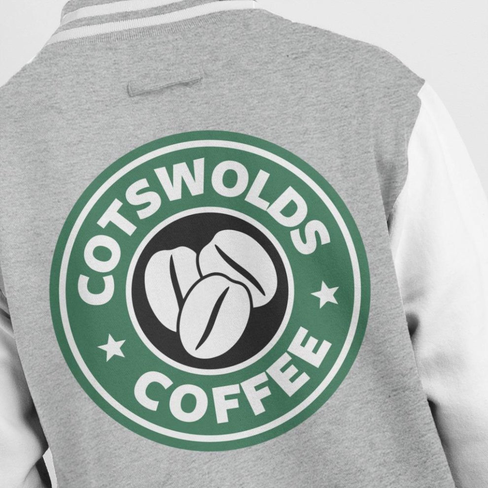 (X-Large (12-13 Yrs)) Cotswolds Coffee Starbucks Kid's Varsity Jacket thumbnail