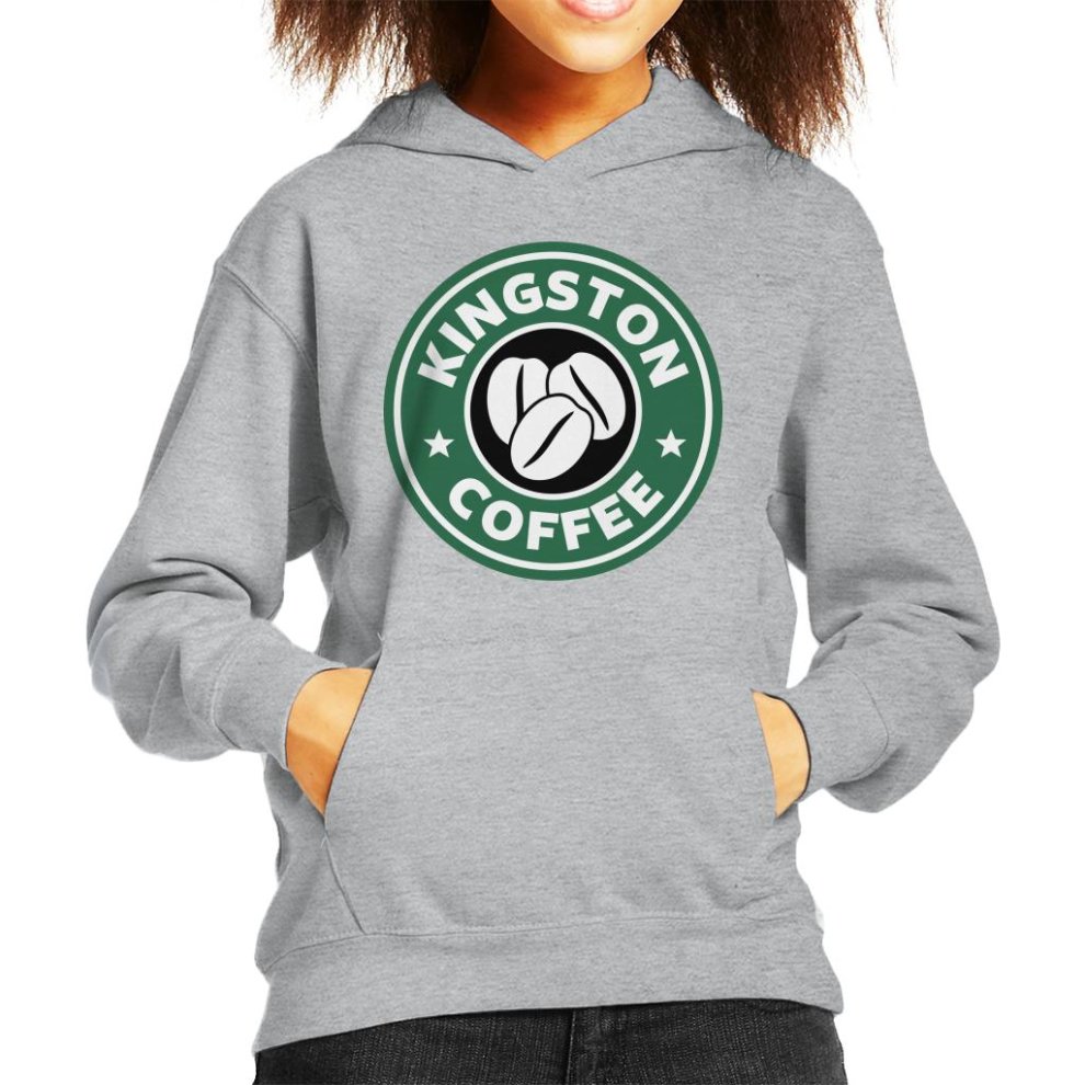 (X-Large (12-13 Yrs)) Kingston Coffee Starbucks Kid's Hooded Sweatshirt